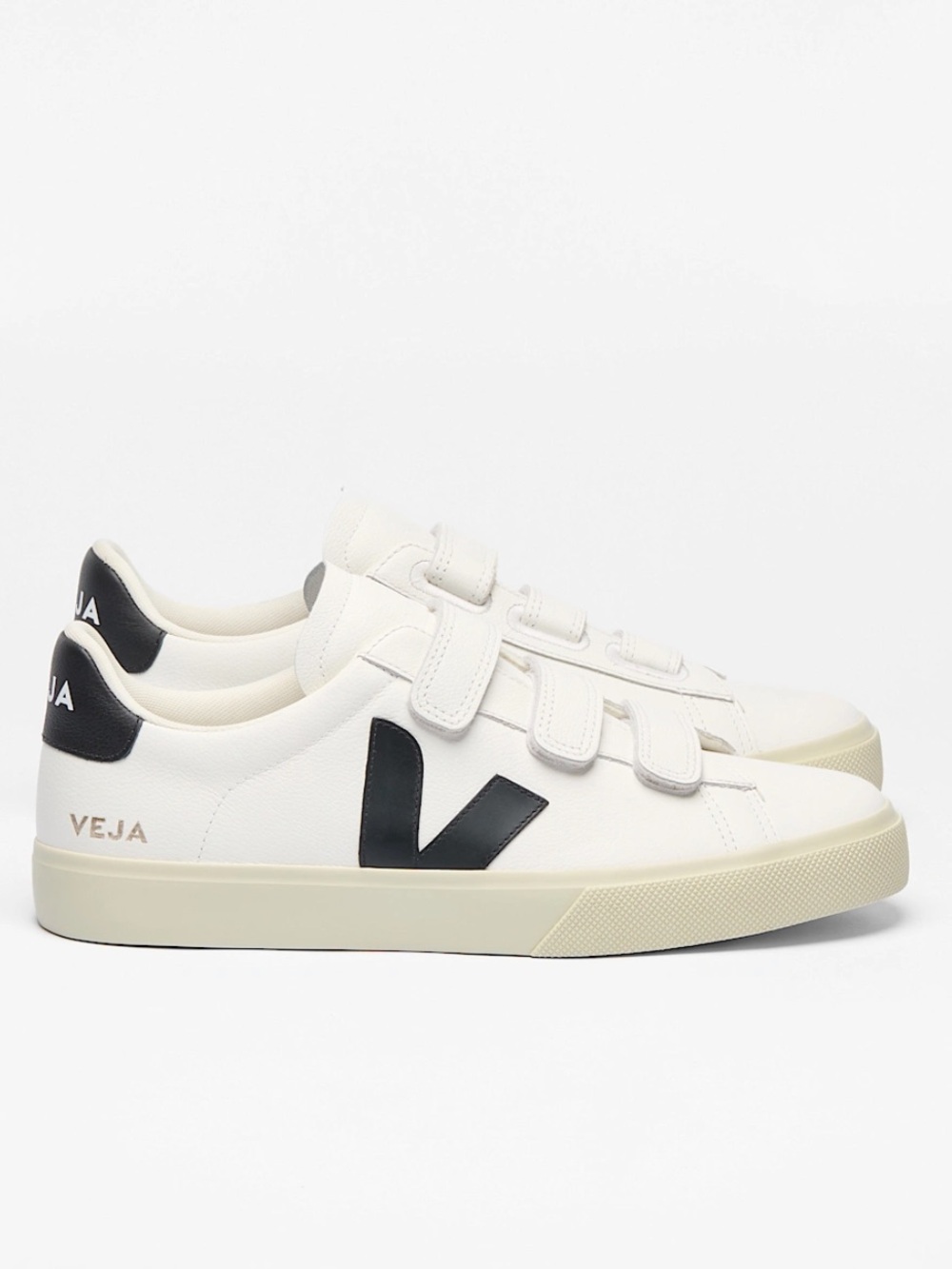 Veja Recife White Black Leather Sneakers